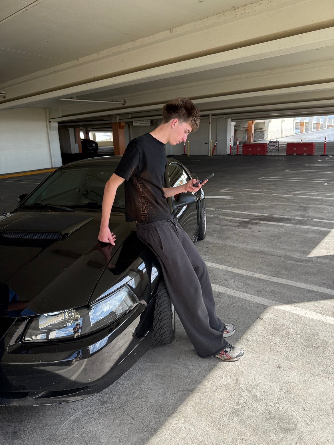 classic bleached side design tee
